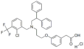 GW-3965 ； 3-[3-[n-(2-chloro-3-trifluoromethylbenzyl)-(2,2-diphenylethyl)amino]propvloxy]phenylacetic acid hydrochloride